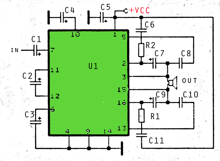 35Watt ICs amplifier with STK4065 – Circuit Schematic