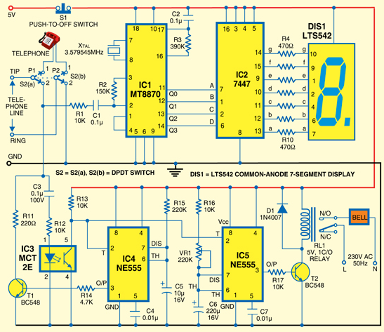 Simple Calling Bell Using an Intercom circuit