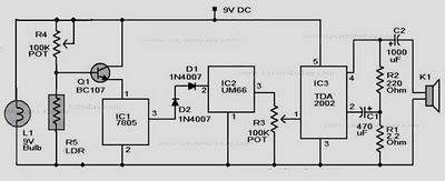 smoke detector circuit using ldr circuit