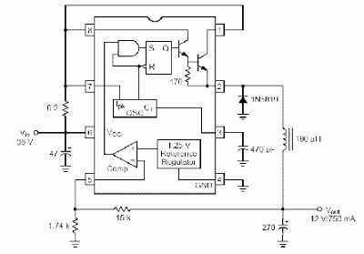 3V to 40 Volt DC Converter Circuit