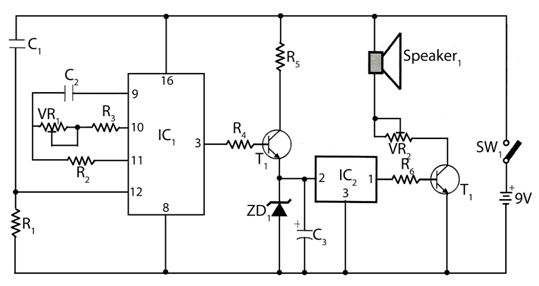 SimpleTimer with Musical Alarm circuit