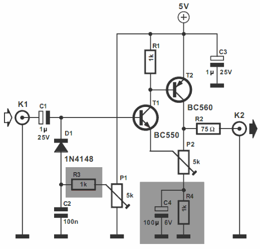 Video Amplifier – Circuit Schematic