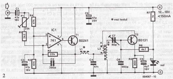 wireless headphones transmitter – Circuit Schematic