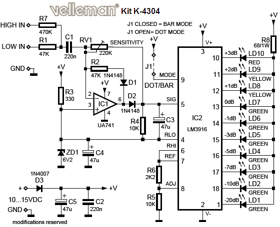 VU LED Indicator Schematic – Circuit Schematic