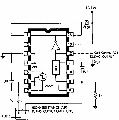 electronic liquid detector circuit