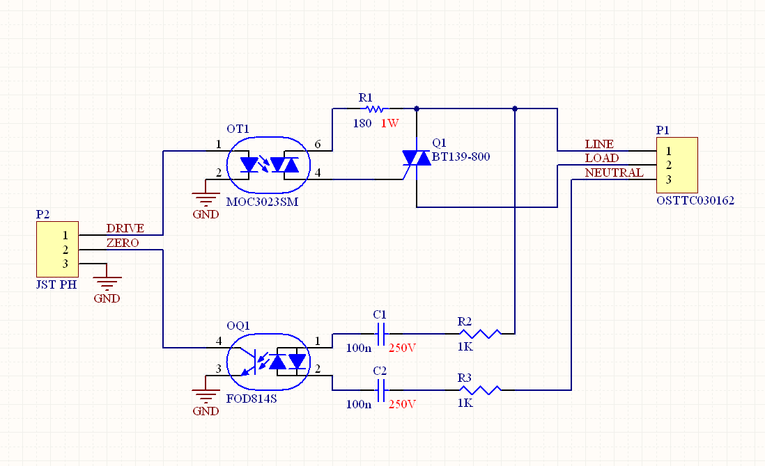 Mains clearance in a TRIAC driver circuit