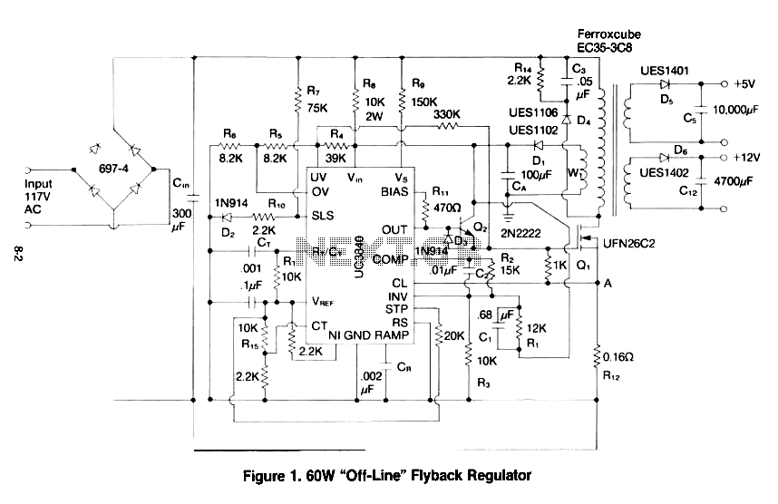 60 Watt switching Power supply