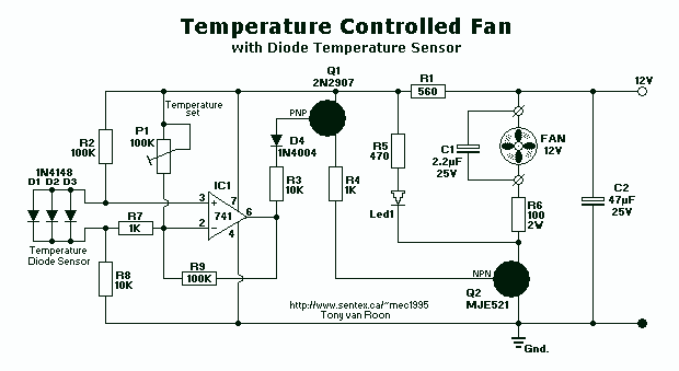 Temperature Fan Controller circuit
