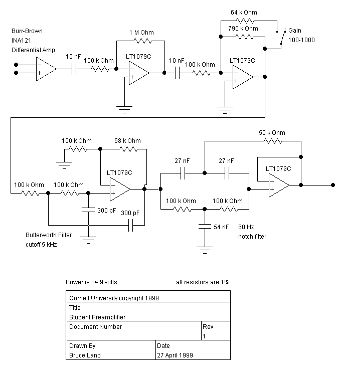 PREAMP – Circuit Schematic