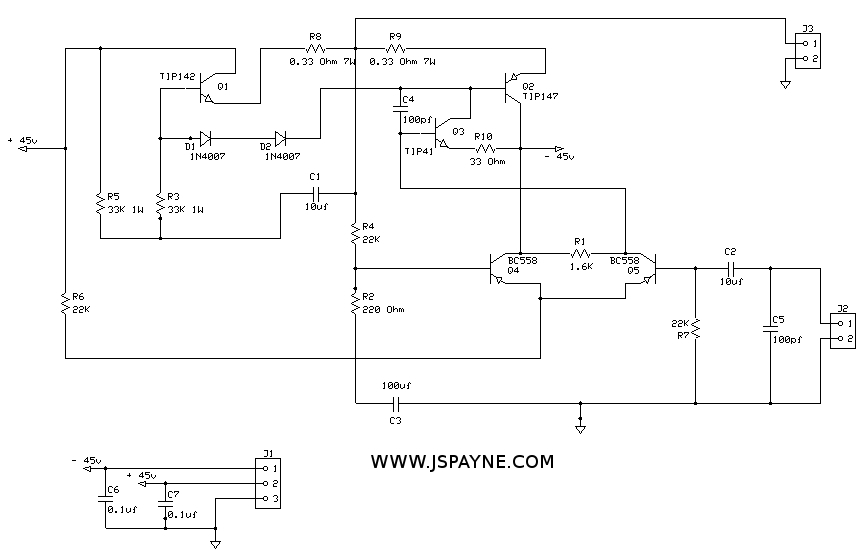 150 watt amp – Circuit Schematic