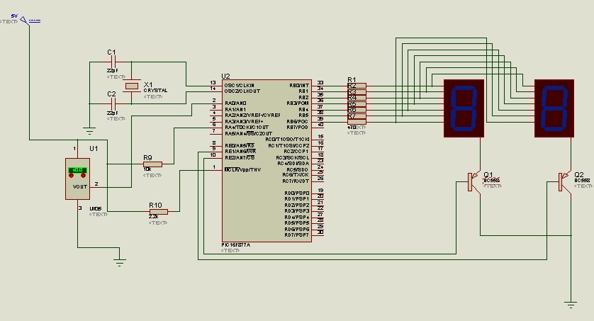 digital thermometer using lm35 circuit