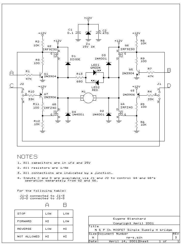MOSFET H Bridge Schematic – Circuit Schematic