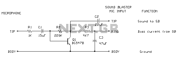 PC Microphone Preamplifier circuit