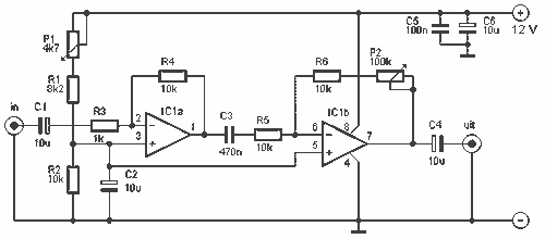 Microphone Preamplifier with 5532 NE circuit