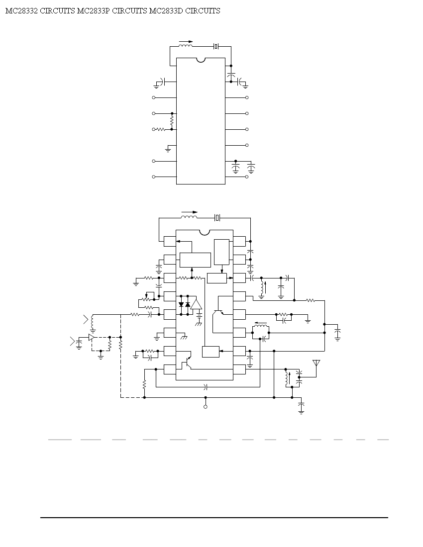 MC28332 Single Chip VHF Narrowband FM Transmitter Application Circuit – Circuit Schematic