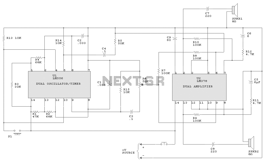 Dual-tone car horn circuit