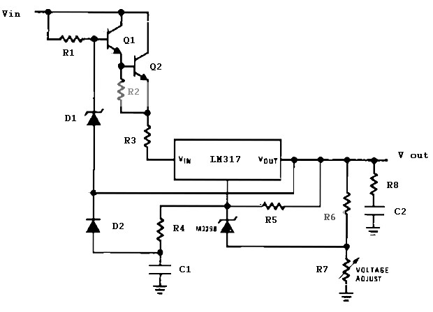 precision high voltage regulator circuit