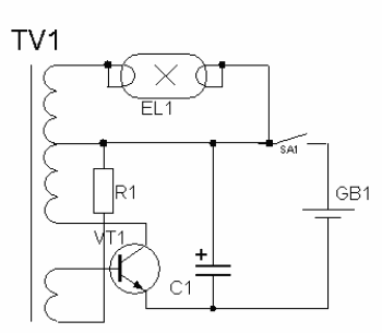 high voltage power supply circuit for fluorescent light circuit