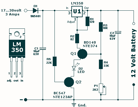Lead Acid Battery Charger with LED indicator