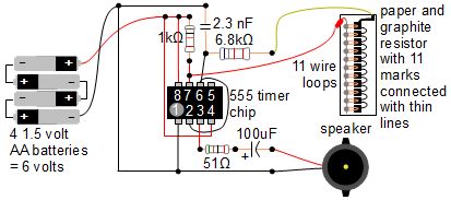 555 timer music instrument circuit