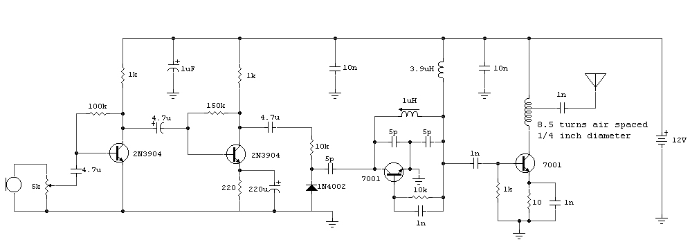 FM Transmitter Circuit Providing 500mW Output – Circuit Schematic