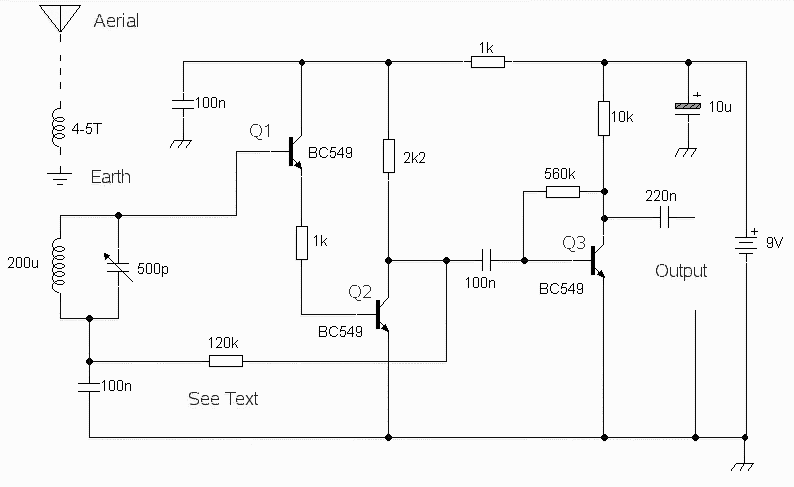 Amplitude Modulation Receiver Circuit – Circuit Schematic