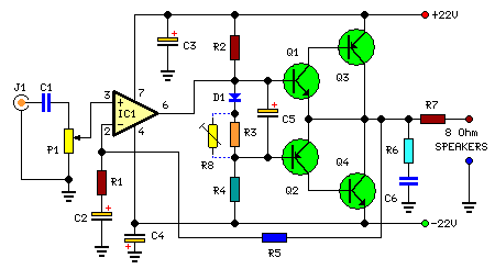 18 Watt Audio Amplifier circuit