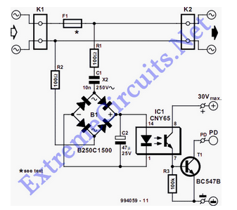 Mains Voltage Detector circuit