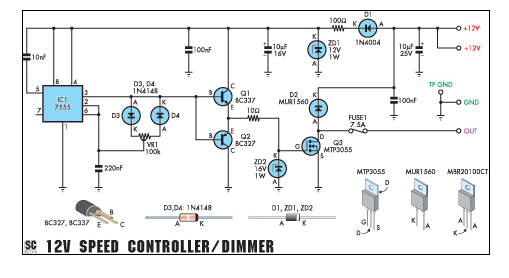12V Speed ControllerDimmer circuit