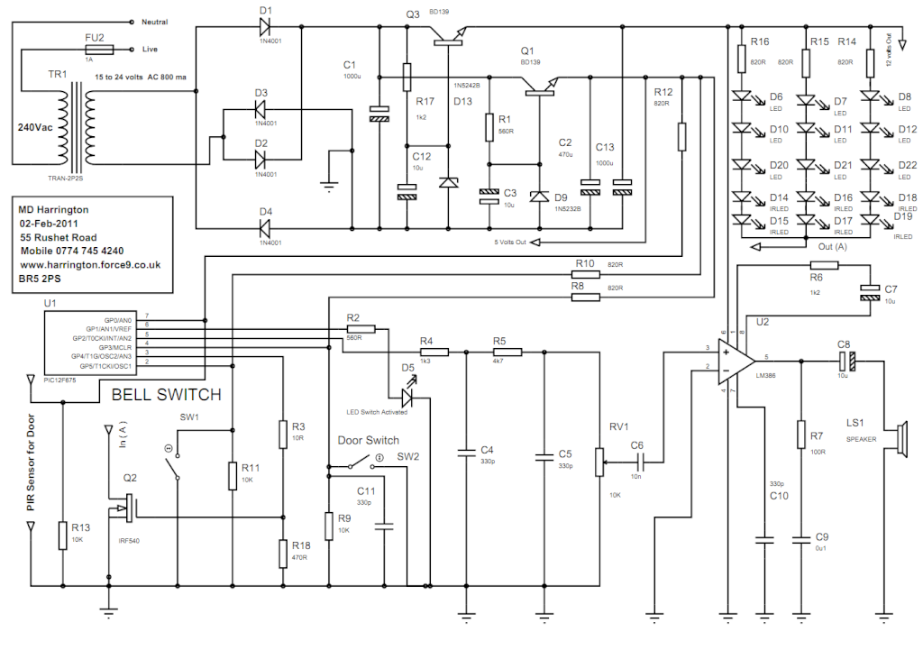 3 in one doorbell circuit