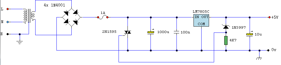 Logic PSU With Over-Voltage Protection circuit