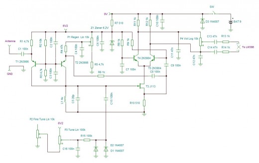 High Performance Regen Receiver circuit