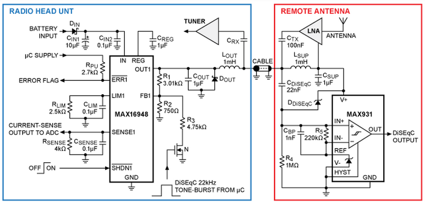 designing a phantom antenna power supply system