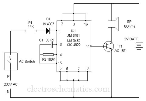 Polyphonic DoorBell circuit