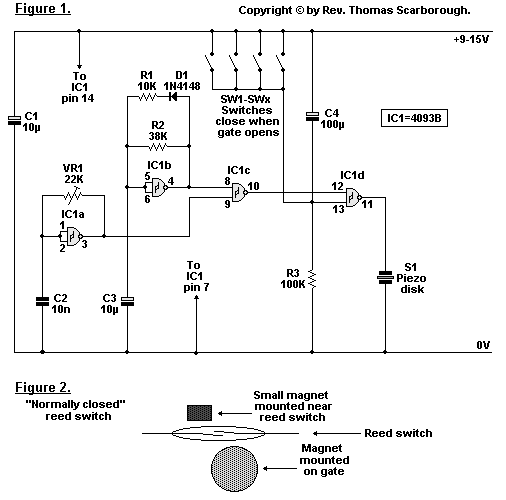 Alarm System for EntranceExit Gate circuit