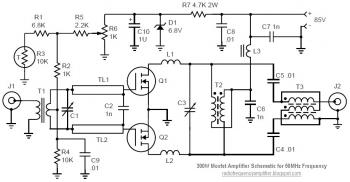 50mhz 300w mosfet amplifier circuit