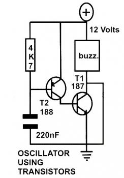 basic oscillator circuit using two – Circuit Schematic