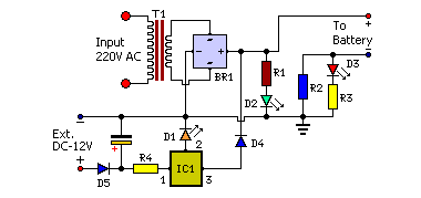 Mobile Phone Battery Charger circuit