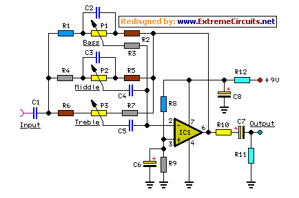 4 Channel Portable Audio Mixer circuit