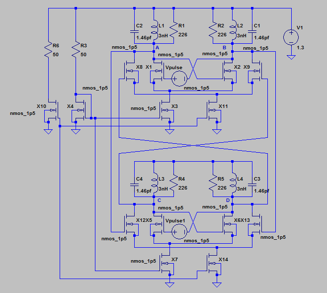 analysis and design of a quadrature oscillator – Circuit Schematic