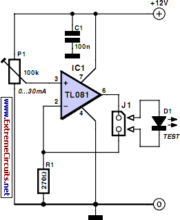 A Very Simple LED Tester circuit