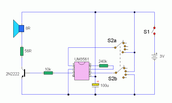 Sound Effects Alarm Generator – Circuit Schematic