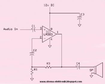 8W Amplifier Based on IC LM383 circuit