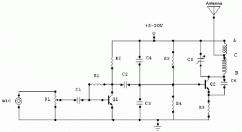 1.5 Watt FM Transmitter circuit – Circuit Schematic