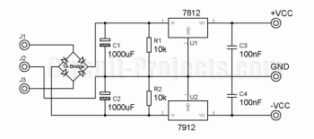 Dual Regulated Power Supply circuit