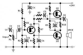 3w 5w audio amplifier circuit schematic – Circuit Schematic