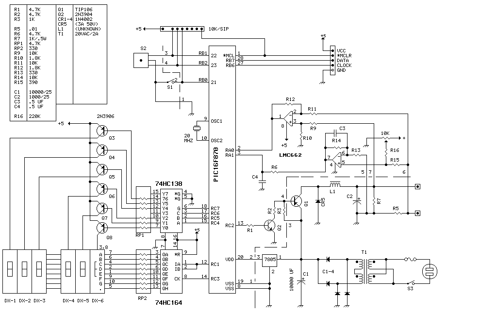 Microcontrolled Lab Power Supply – Circuit Schematic