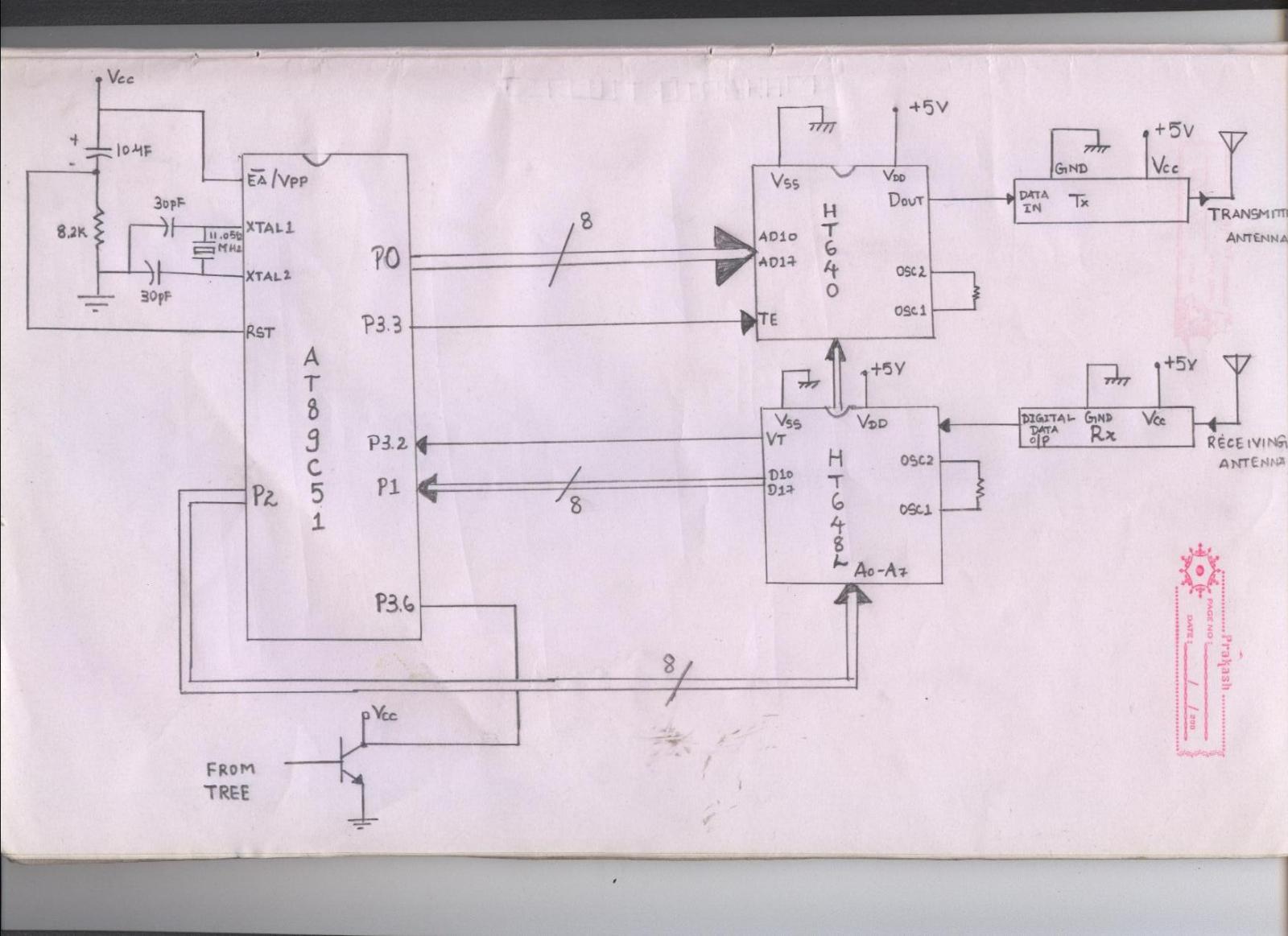 microcontroller 8051 rf tx rx encoder decoder circuit