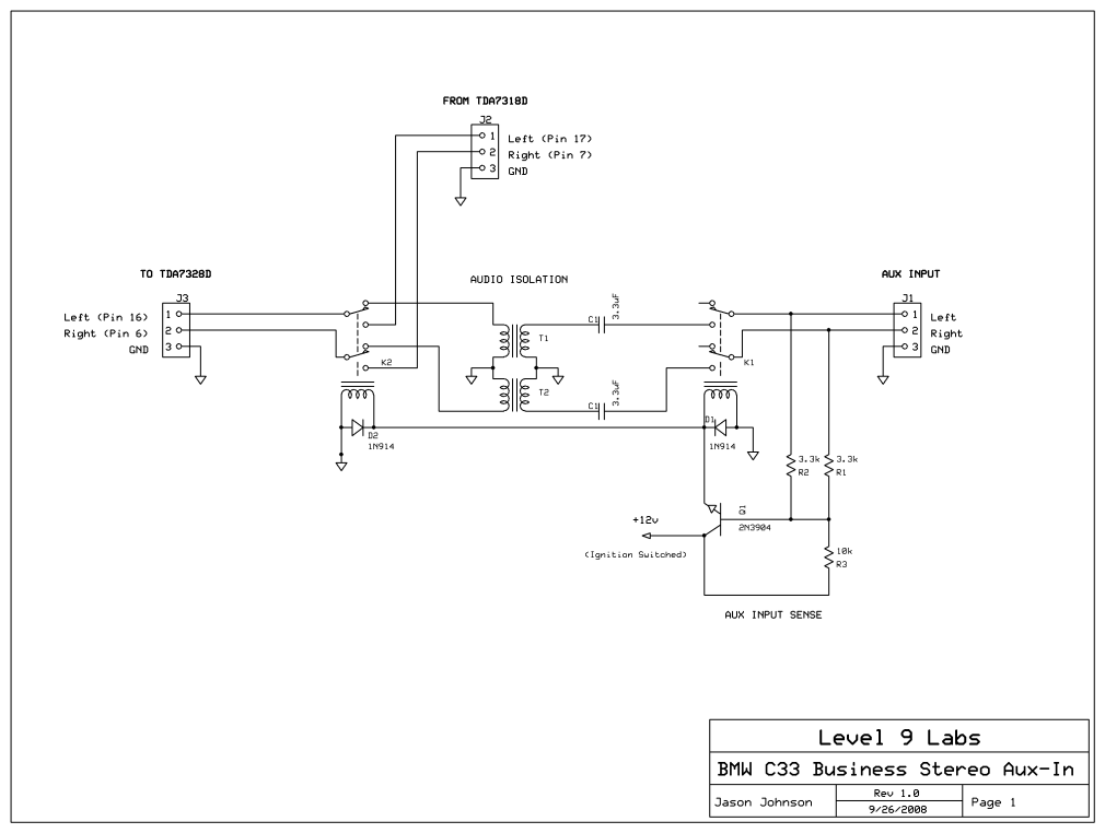 building my own aux circuit car stereo feedback circuit