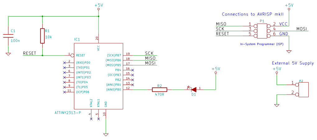 starting AVR development circuit